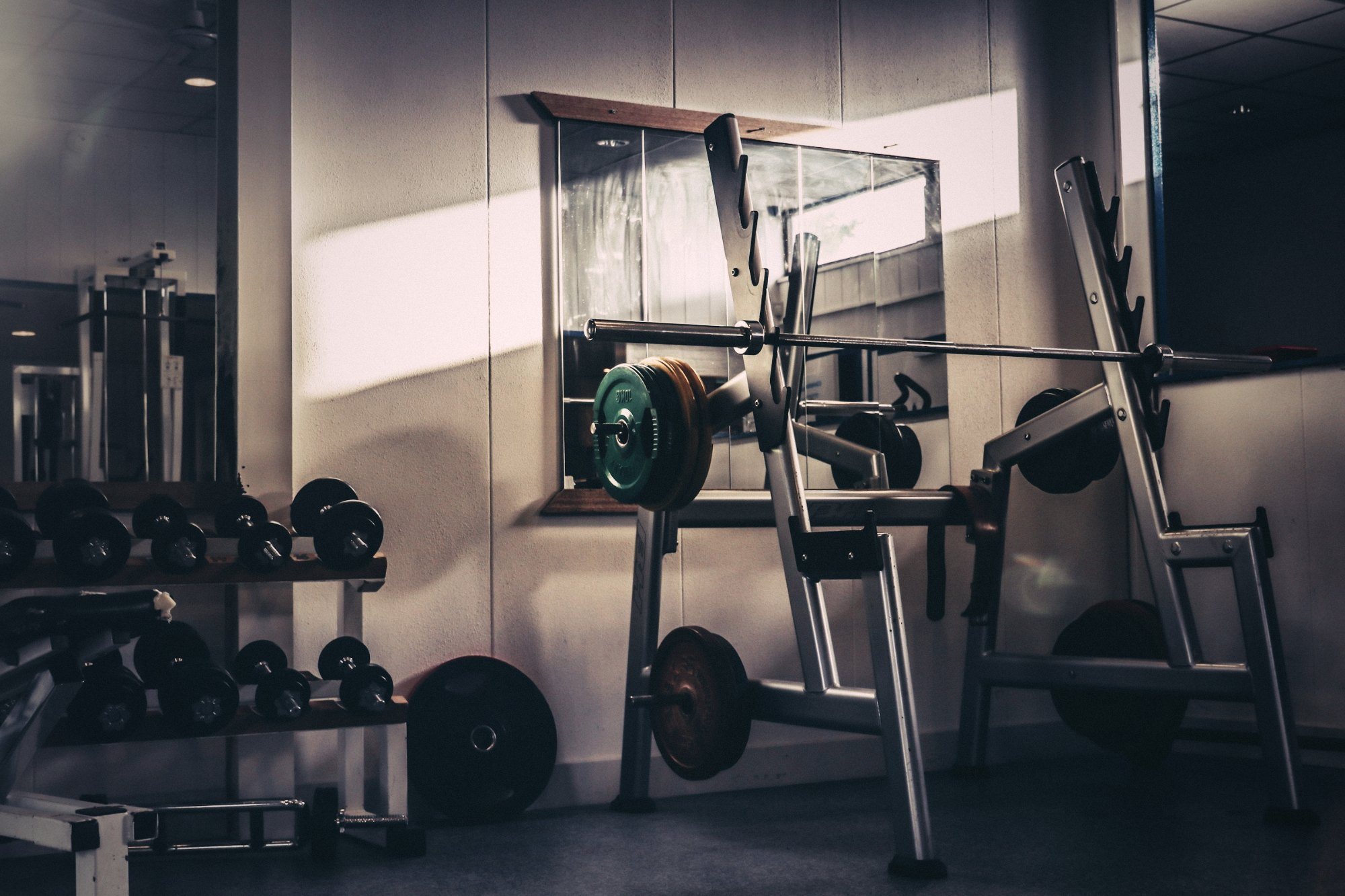 Gym cleaning weights rack soft retro in Burleigh Heads, Gold Coast. The Old School Cleaning Co.