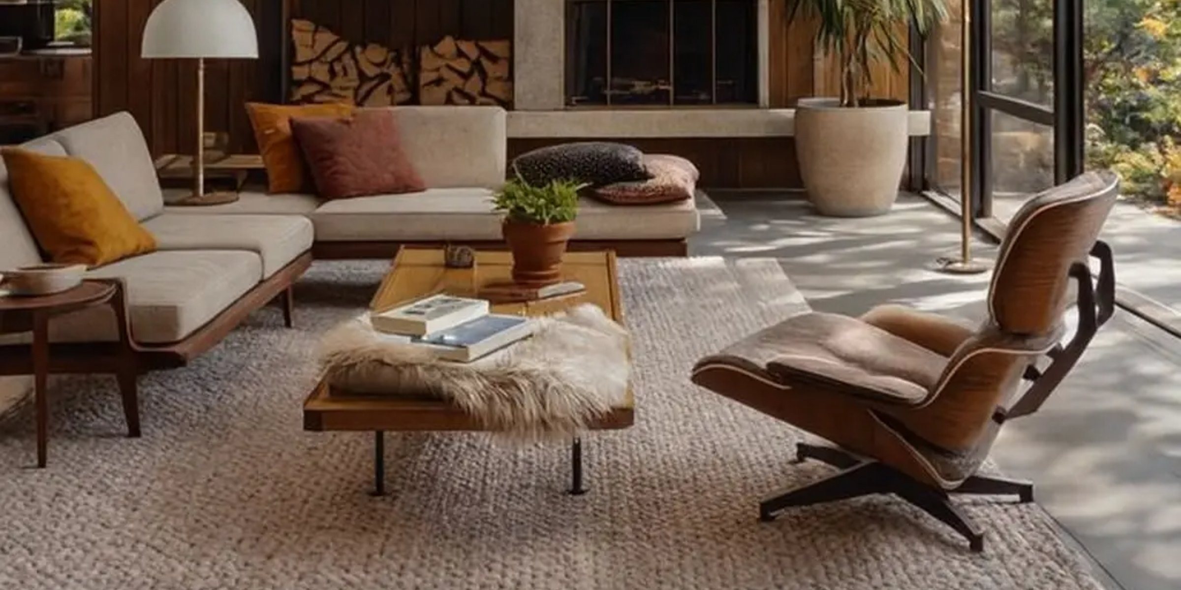 Bright retro living room after a spring clean, Gold Coast home