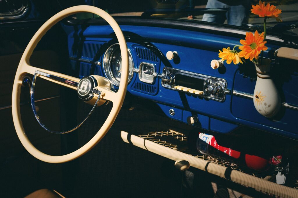 Retro car dashboard vintage, Gold Coast. The Old School Cleaning Co.