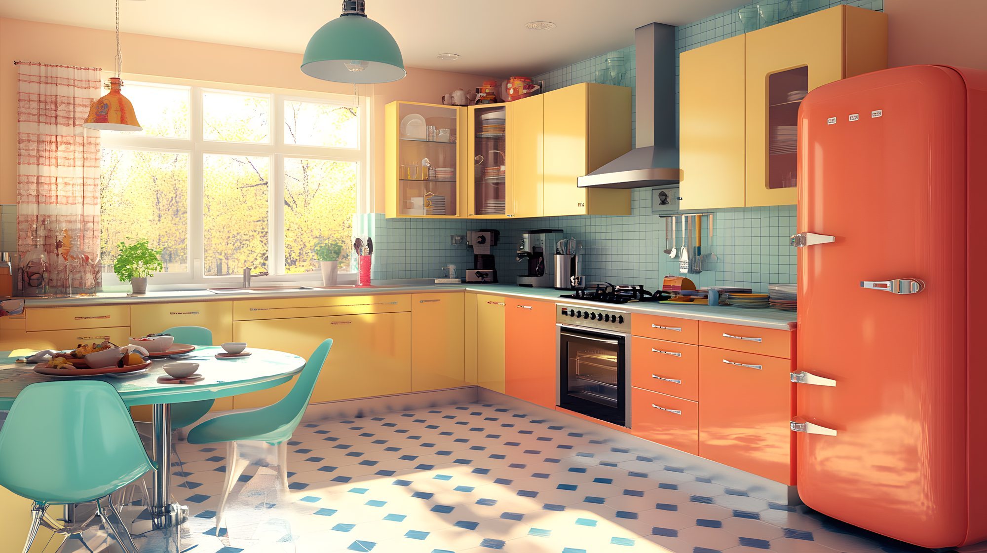 Retro kitchen bond cleaning in Bilinga, Gold Coast. The Old School Cleaning Co.