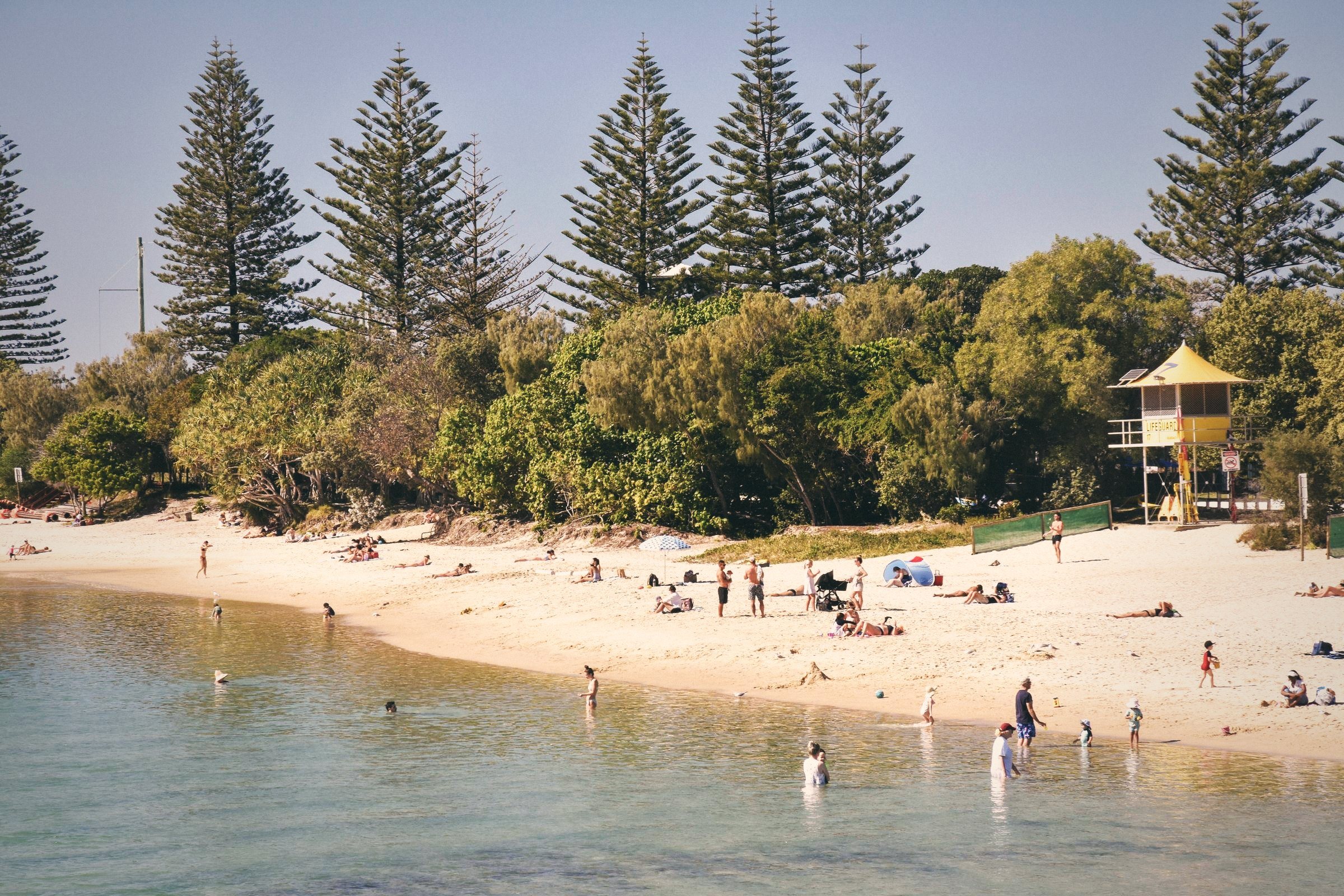 Tallebudgera Beach on a sunny day, Gold Coast