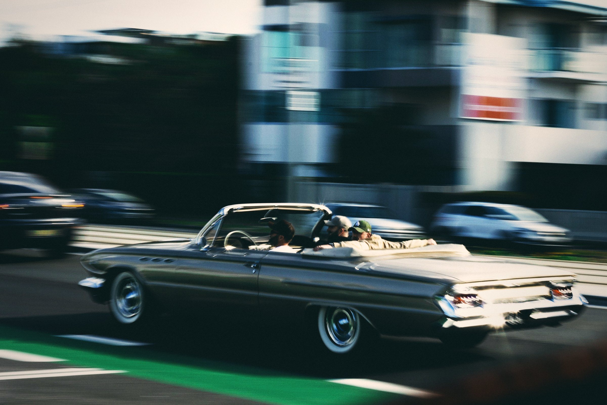 Vintage car on a Gold Coast street