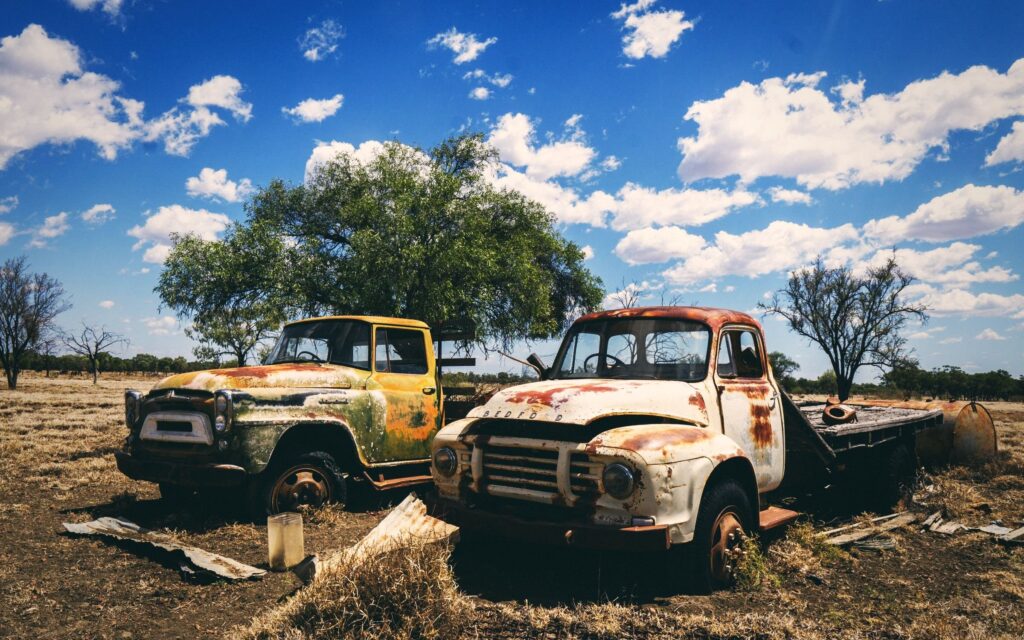 Vintage trucks rural australia retro, Gold Coast. The Old School Cleaning Co.